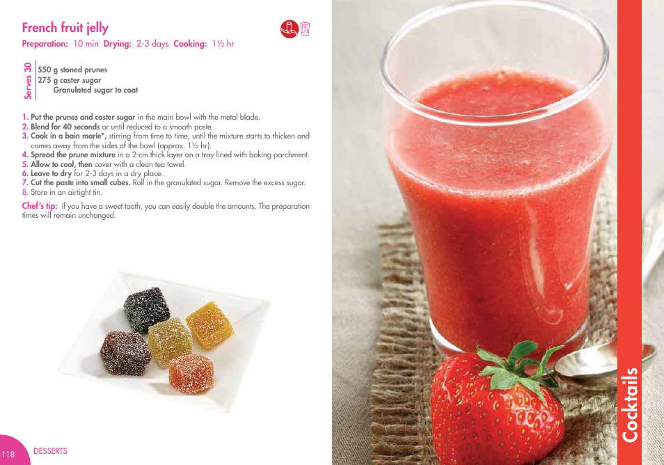 Cocktails, French fruit jelly | Magimix COMPACT 3200 XL User Manual | Page 70 / 79