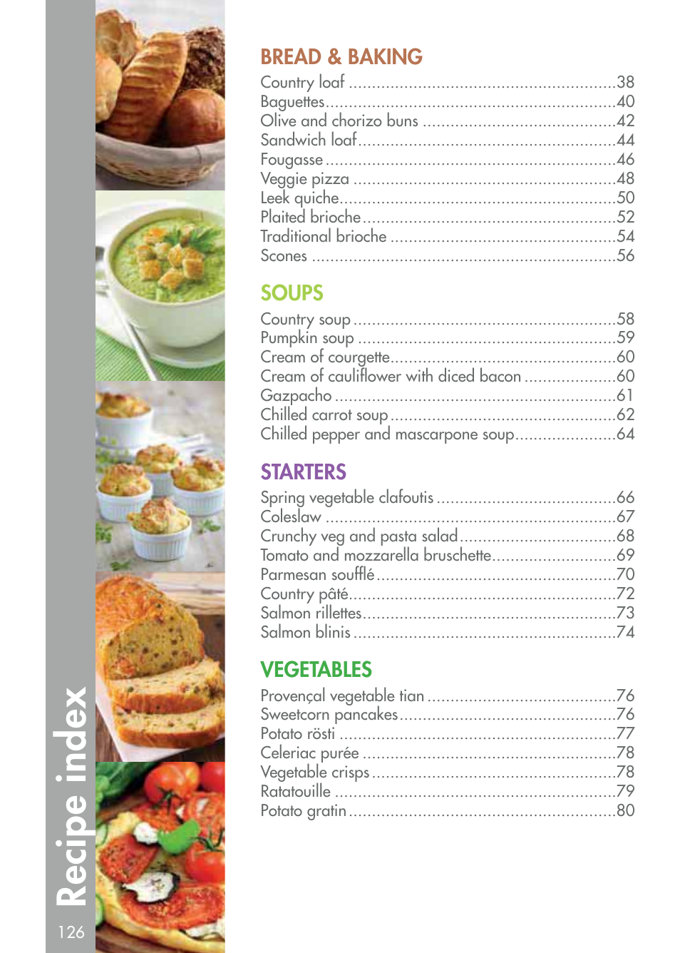 Recipe index | Magimix COMPACT 3200 XL User Manual | Page 75 / 79