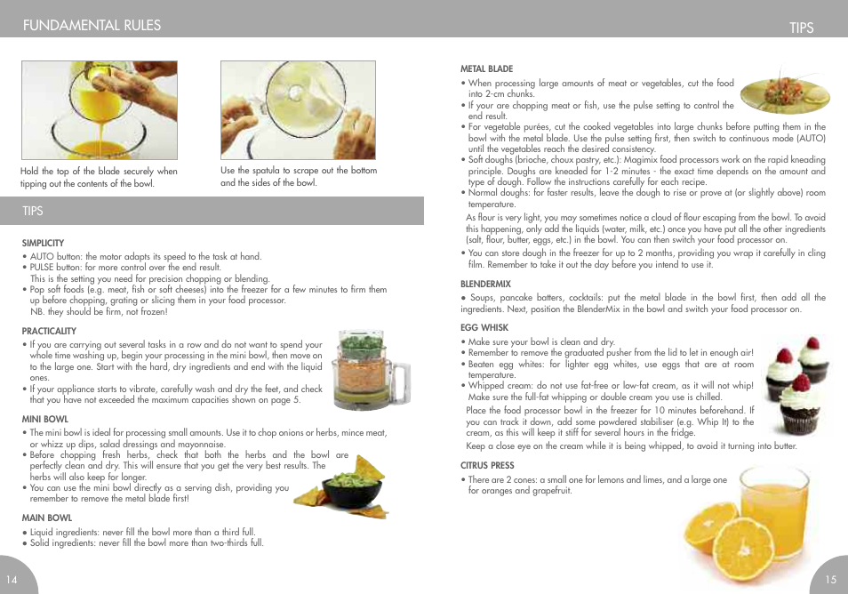 Fundamental rules tips | Magimix MINI PLUS User Manual | Page 10 / 45