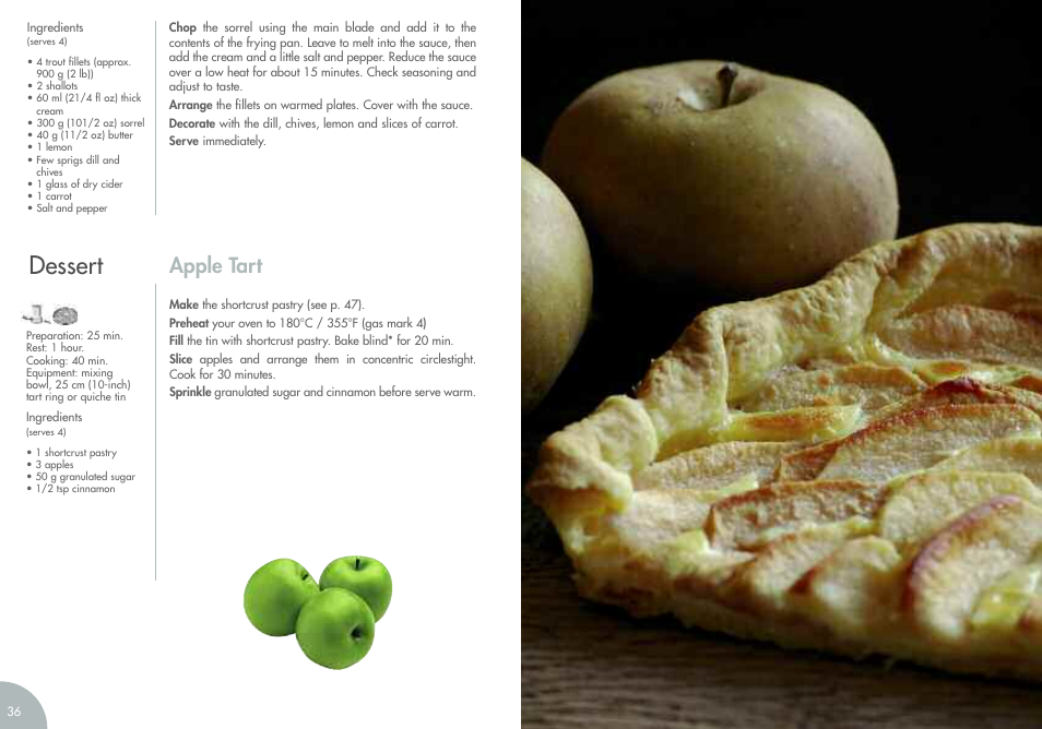 Dessert, Apple tart | Magimix MINI PLUS User Manual | Page 21 / 45