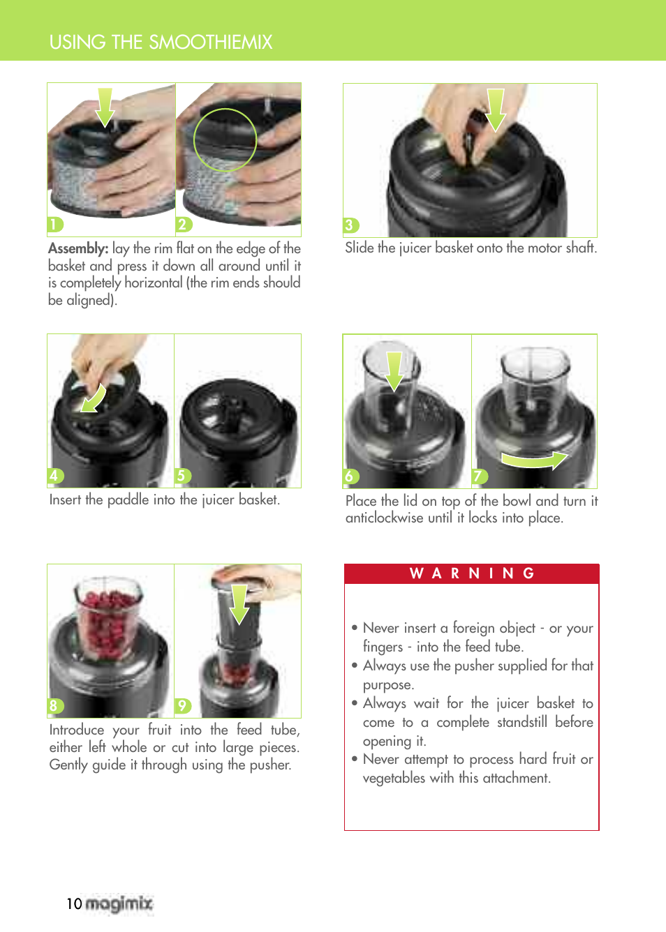 Using the smoothiemix | Magimix DUO PLUS XL User Manual | Page 12 / 84