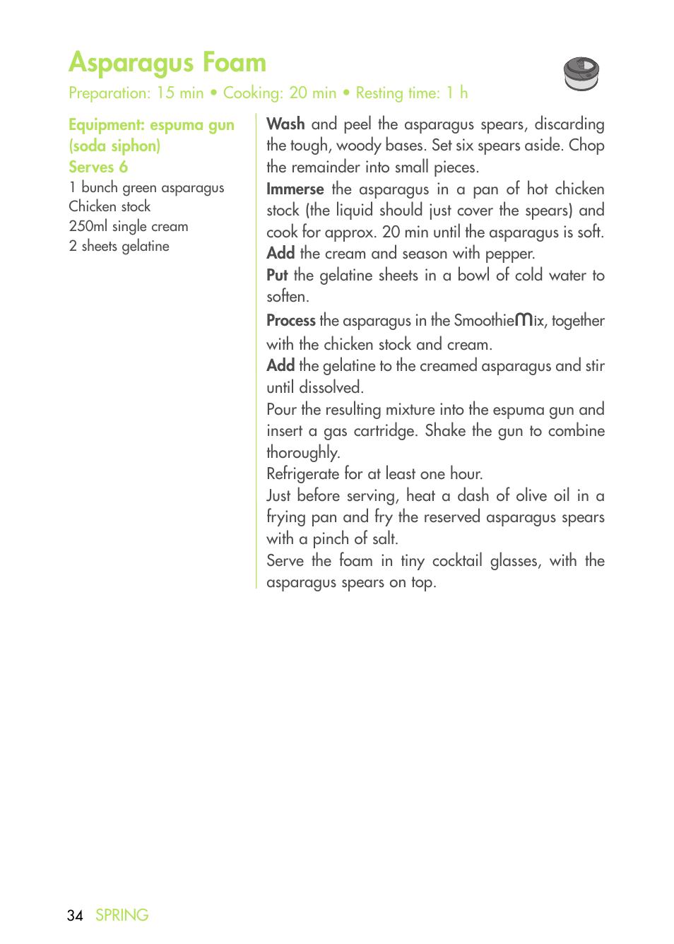 Asparagus foam | Magimix DUO PLUS XL User Manual | Page 36 / 84