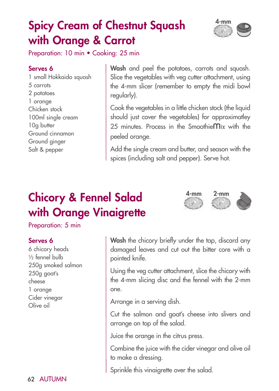 Chicory & fennel salad with orange vinaigrette | Magimix DUO PLUS XL User Manual | Page 64 / 84