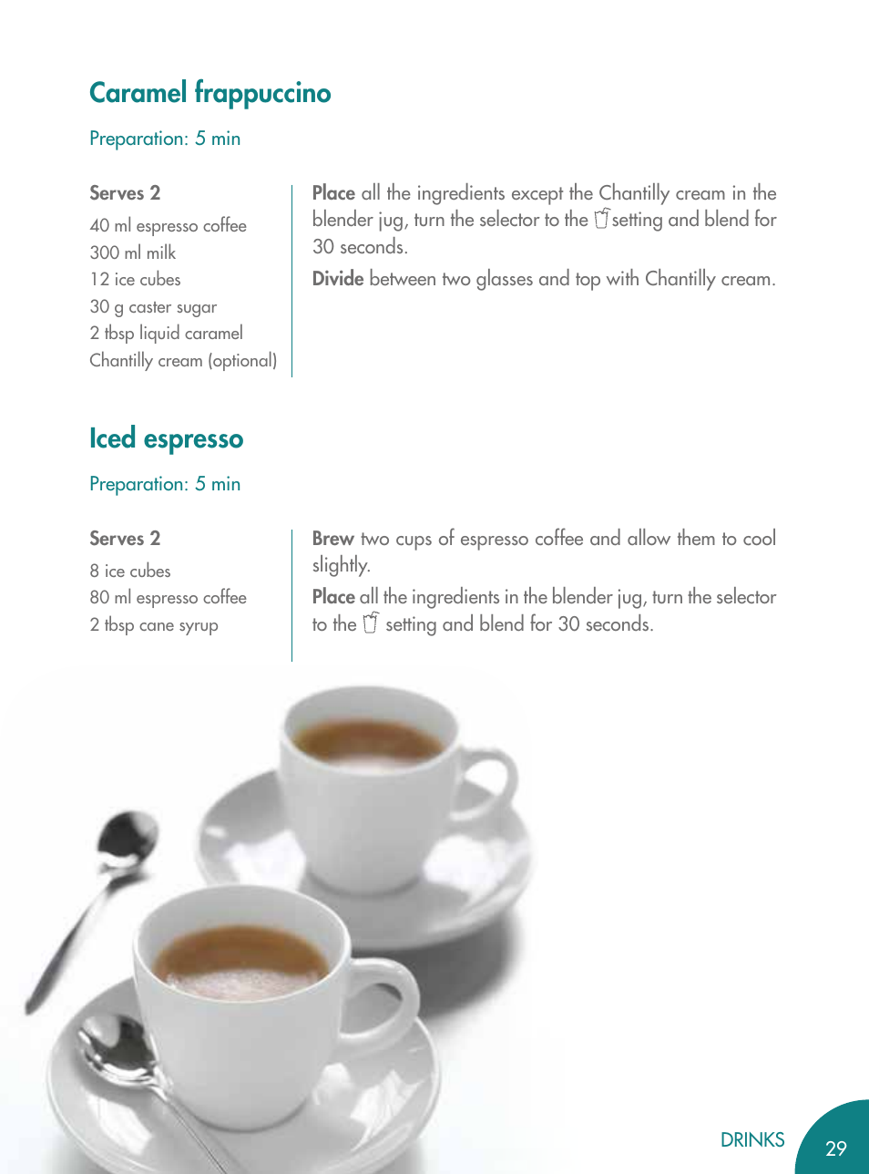 Caramel frappuccino iced espresso | Magimix BLENDER User Manual | Page 30 / 65