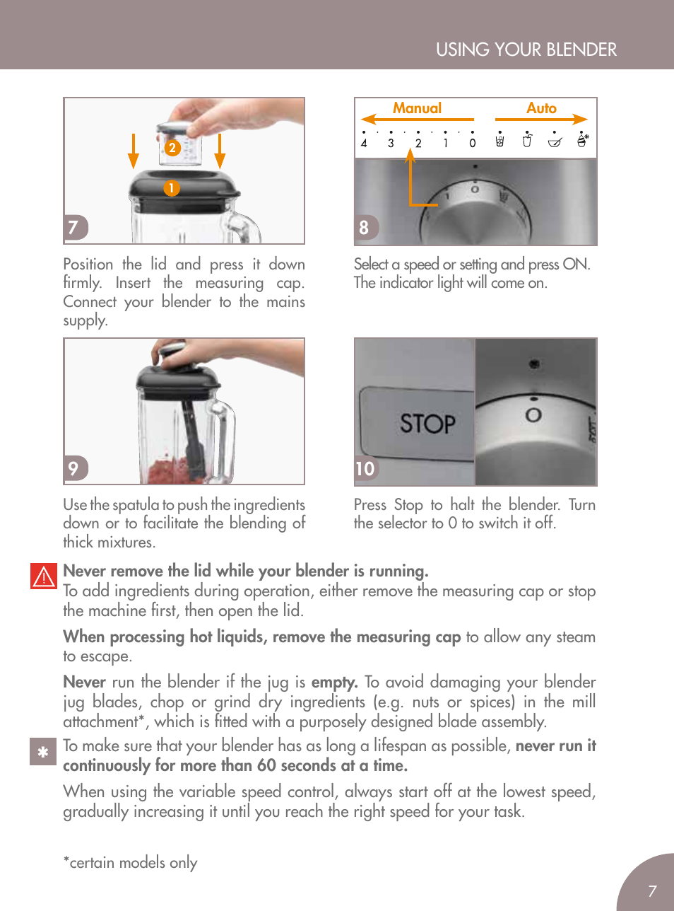 Magimix BLENDER User Manual | Page 8 / 65