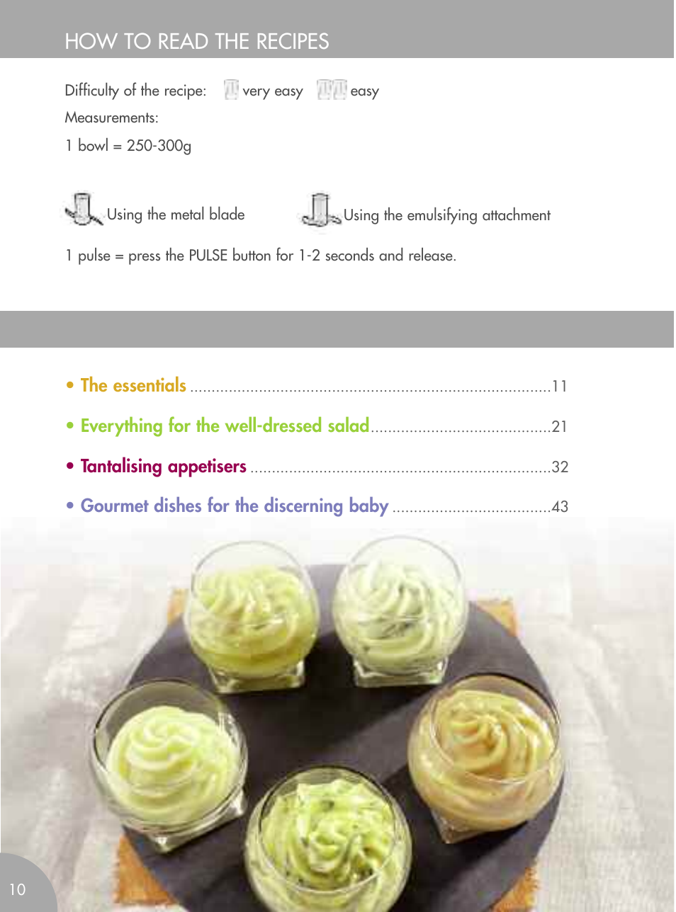 How to read the recipes | Magimix MICRO User Manual | Page 14 / 52