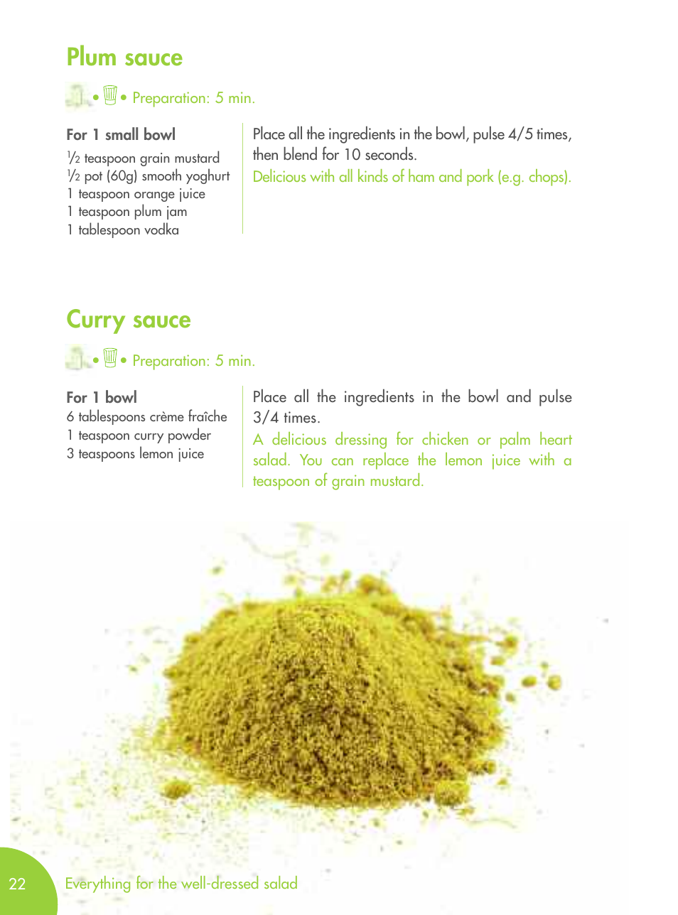 Plum sauce, Curry sauce | Magimix MICRO User Manual | Page 26 / 52