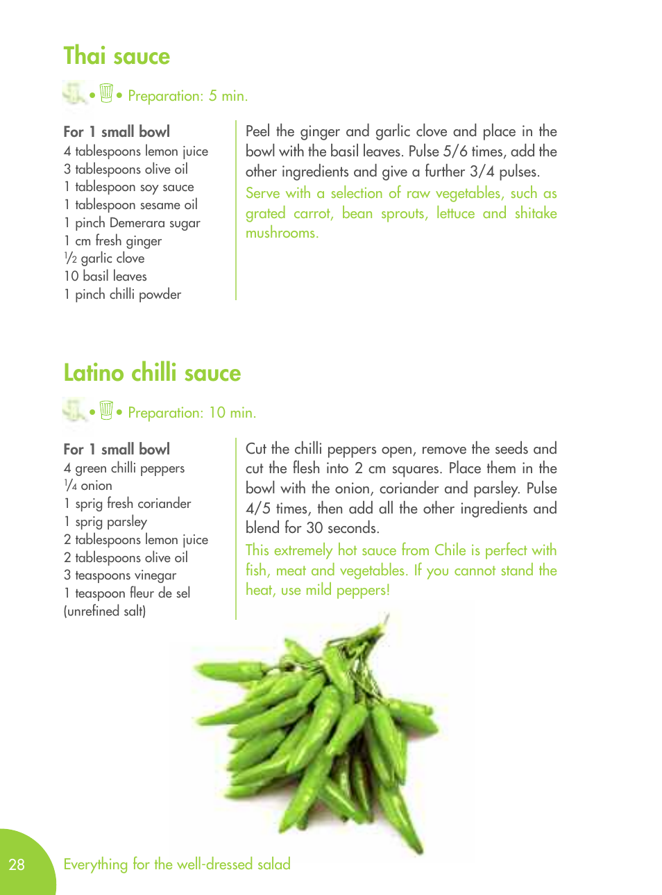 Latino chilli sauce, Thai sauce | Magimix MICRO User Manual | Page 32 / 52