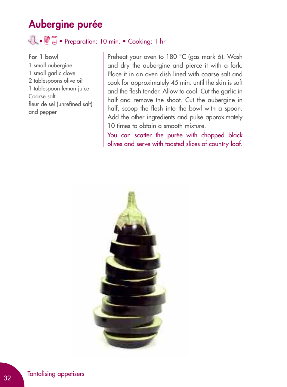 Aubergine purée | Magimix MICRO User Manual | Page 36 / 52