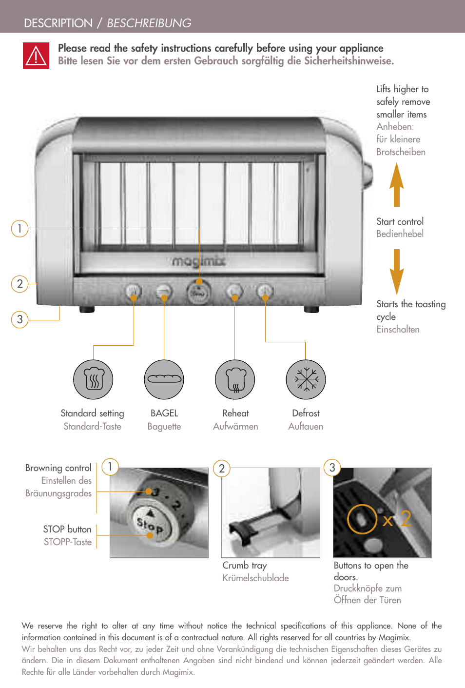 Magimix VISION TOASTER User Manual | Page 13 / 16