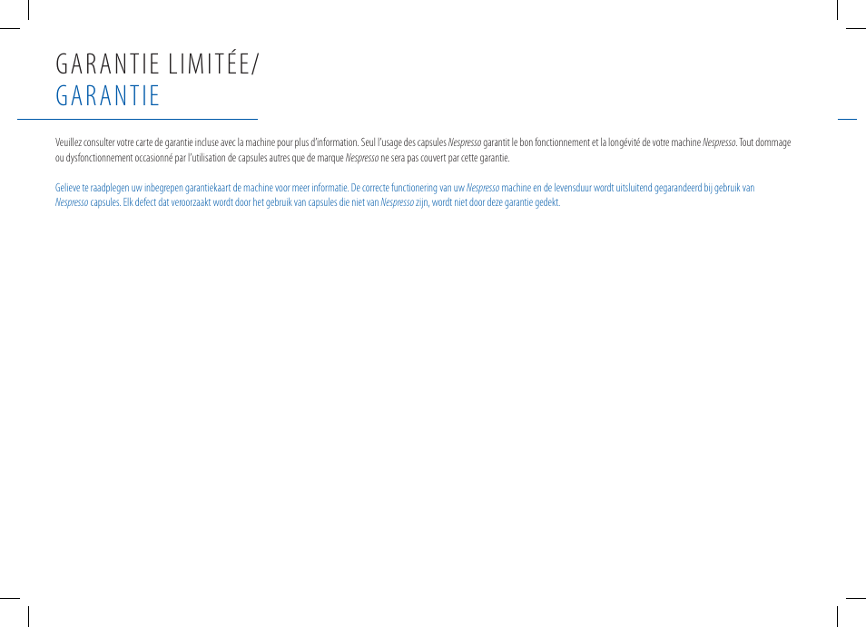 3"/5*&-*.*5­& garantie | Magimix M100 AUTOMATIC User Manual | Page 46 / 48