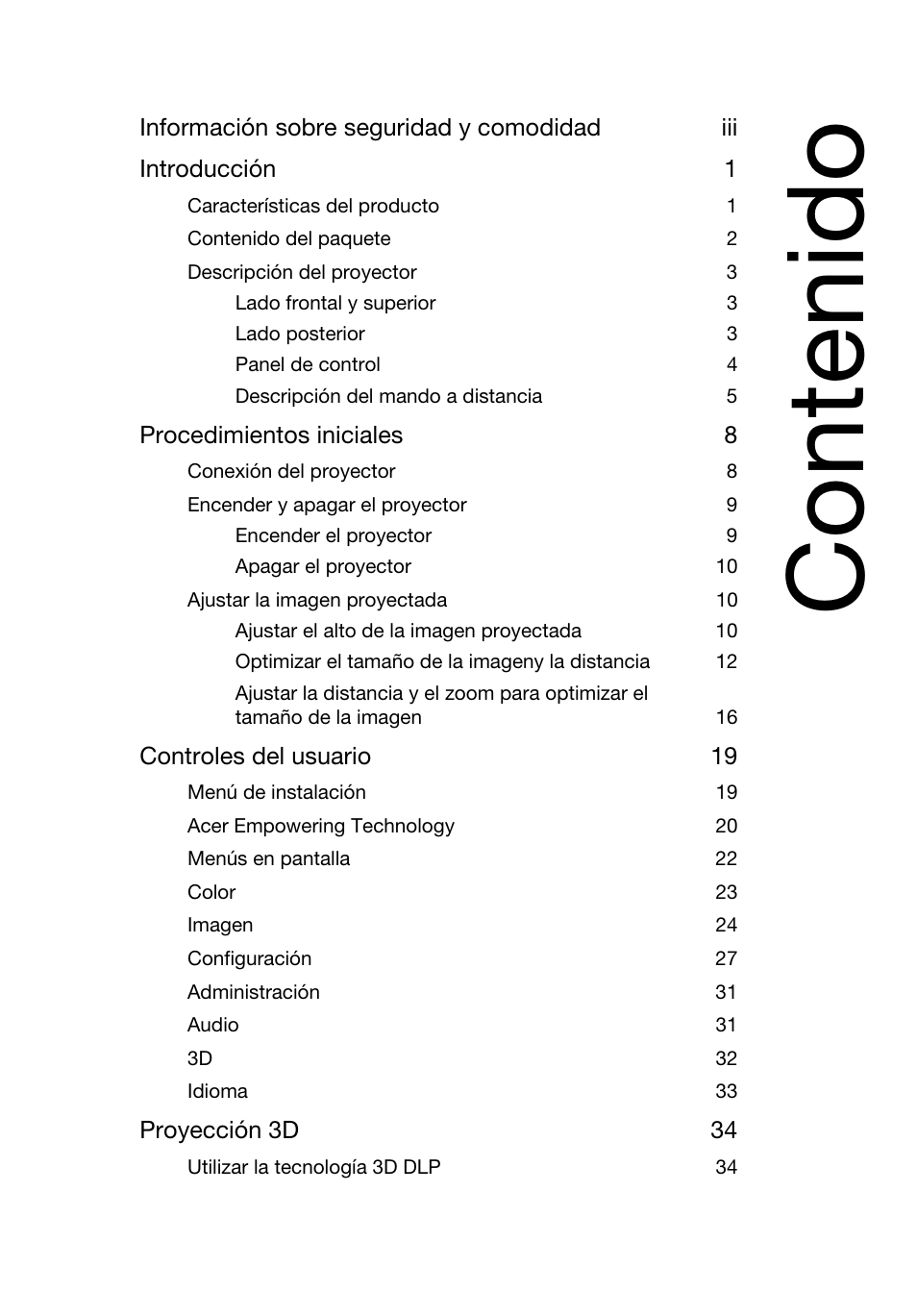 Acer X1220 User Manual | Page 8 / 67