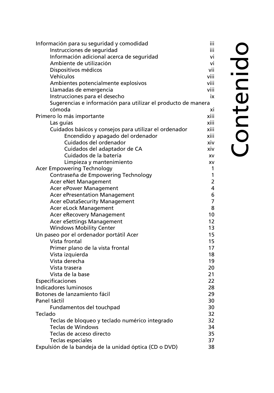 Acer TravelMate 4280 User Manual | Page 17 / 108