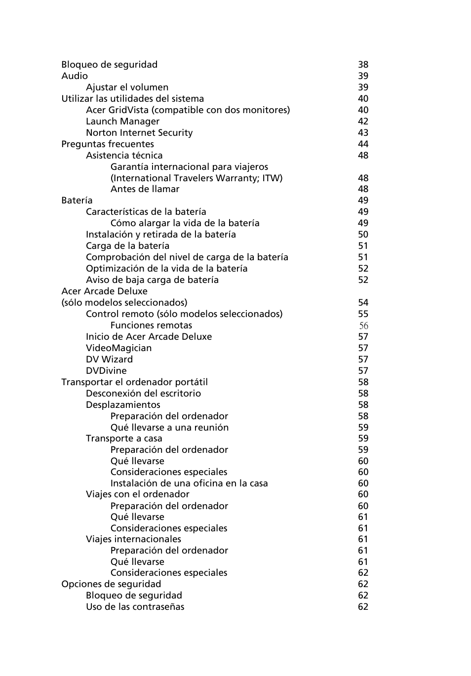 Acer TravelMate 4280 User Manual | Page 18 / 108