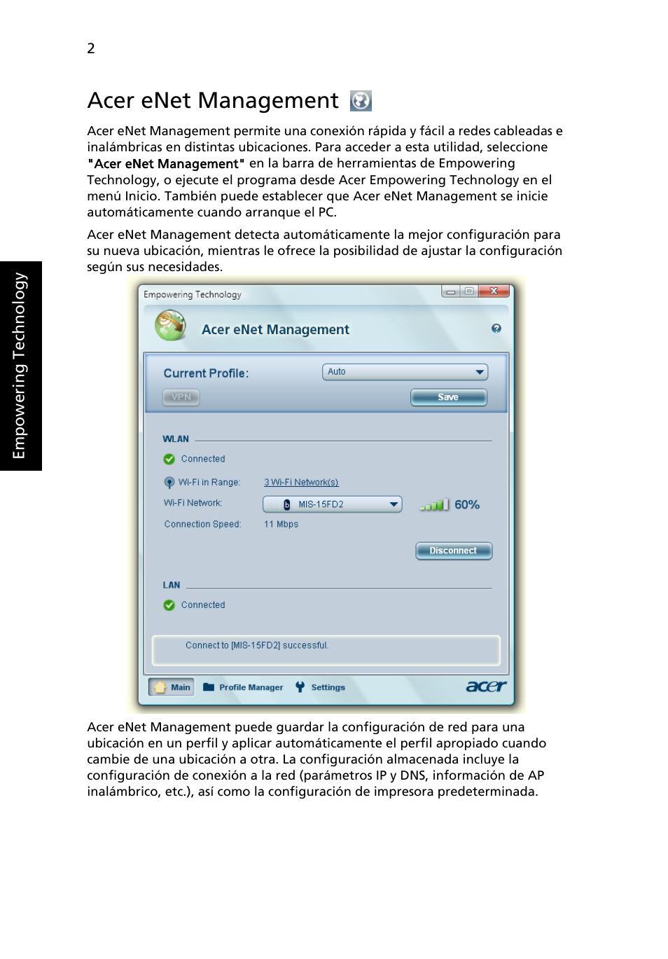 Acer enet management | Acer TravelMate 4280 User Manual | Page 22 / 108