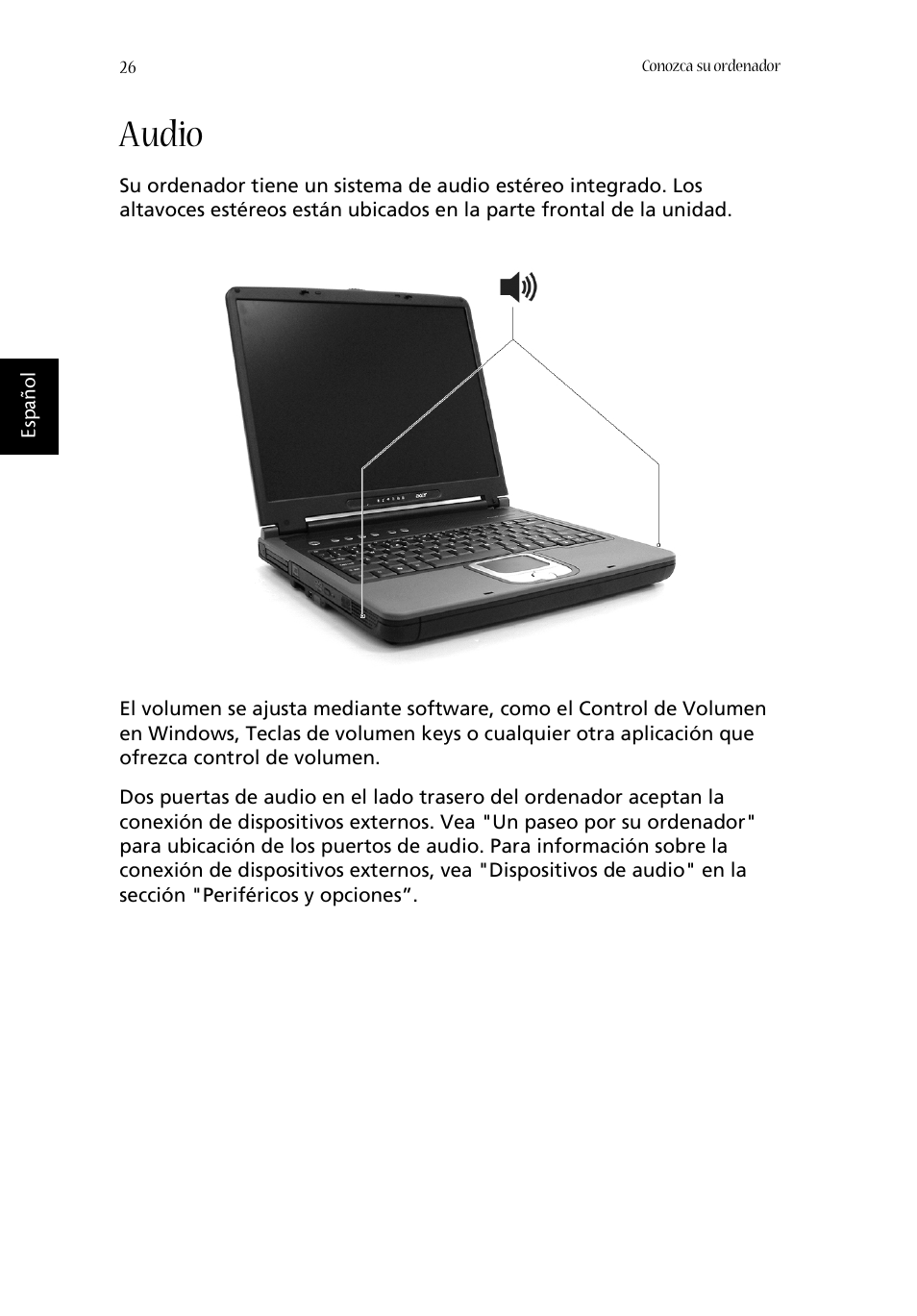 Audio | Acer Aspire 1620 User Manual | Page 36 / 98