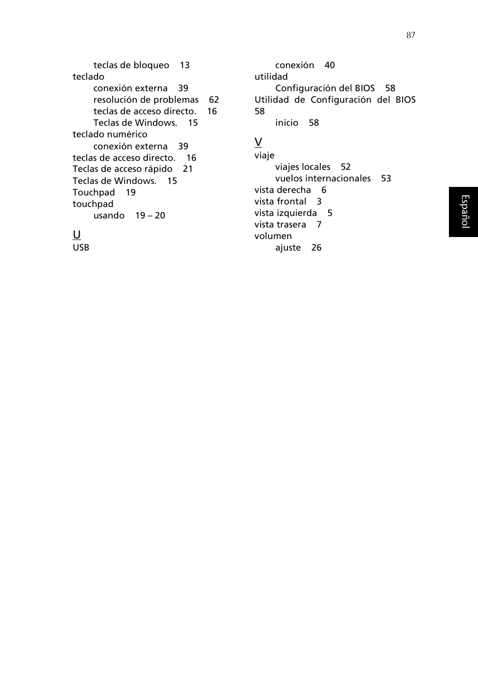 Acer Aspire 1620 User Manual | Page 97 / 98