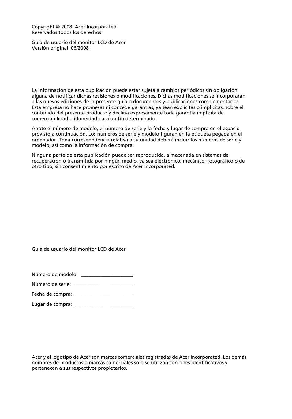 Acer H235H User Manual | Page 2 / 29