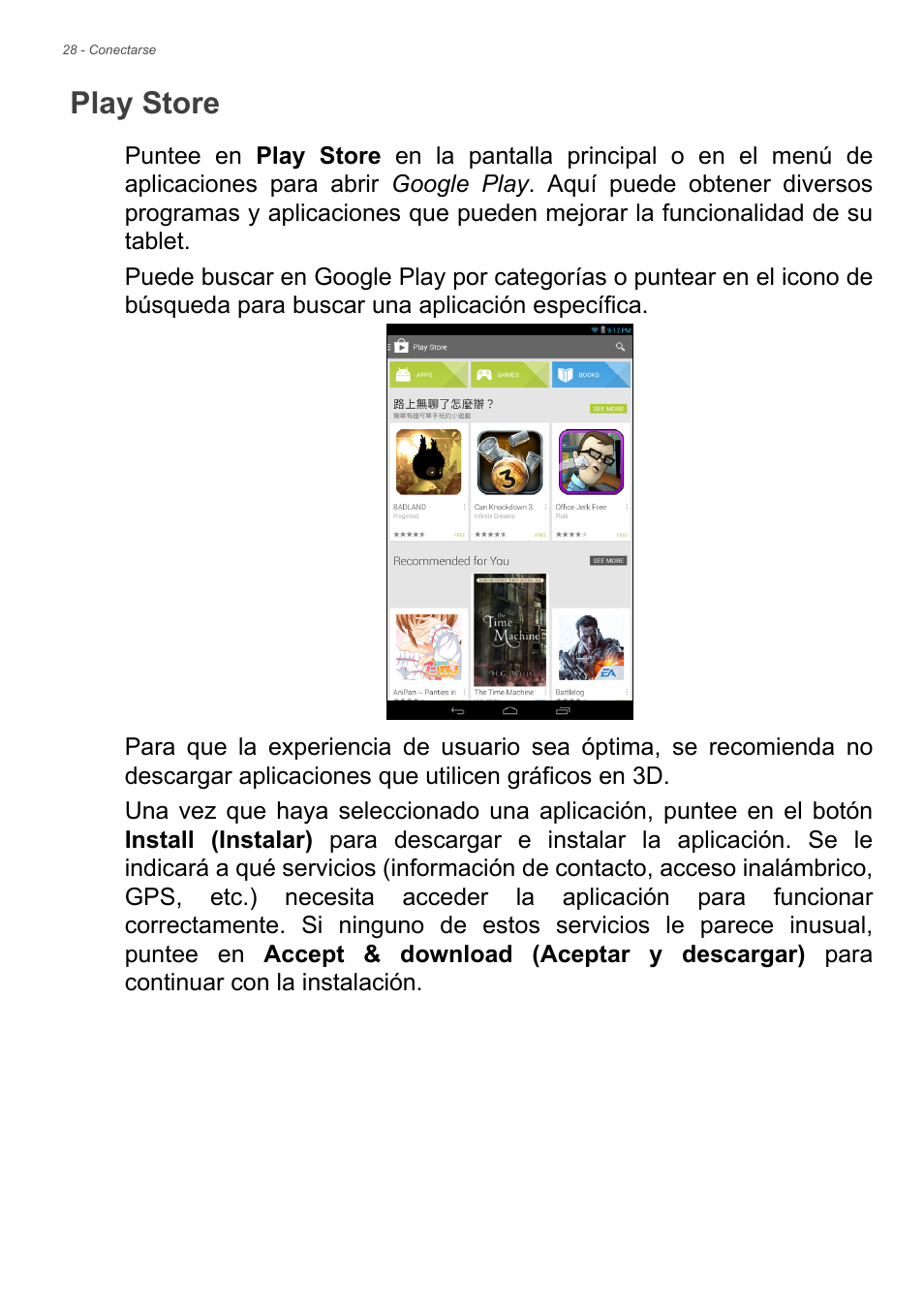 Play store | Acer B1-730HD User Manual | Page 28 / 61