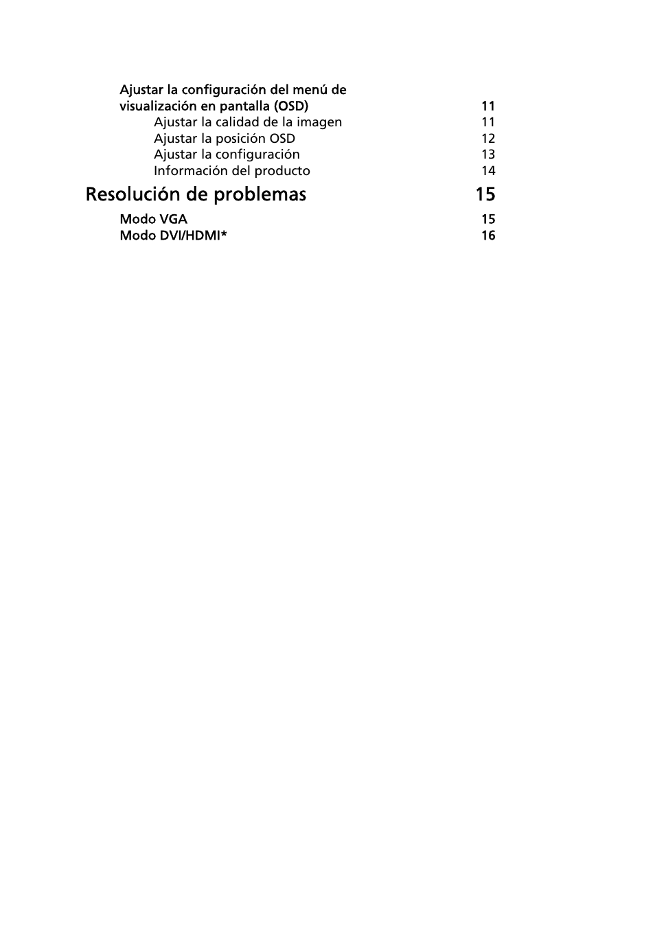 Resolución de problemas 15 | Acer H234H User Manual | Page 14 / 30