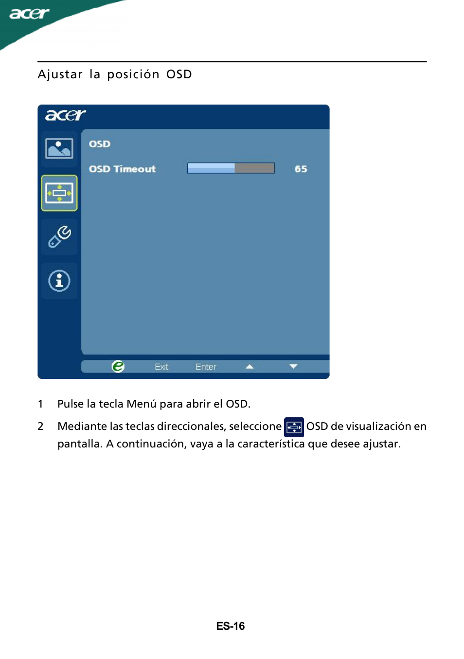 Acer G205H User Manual | Page 17 / 23