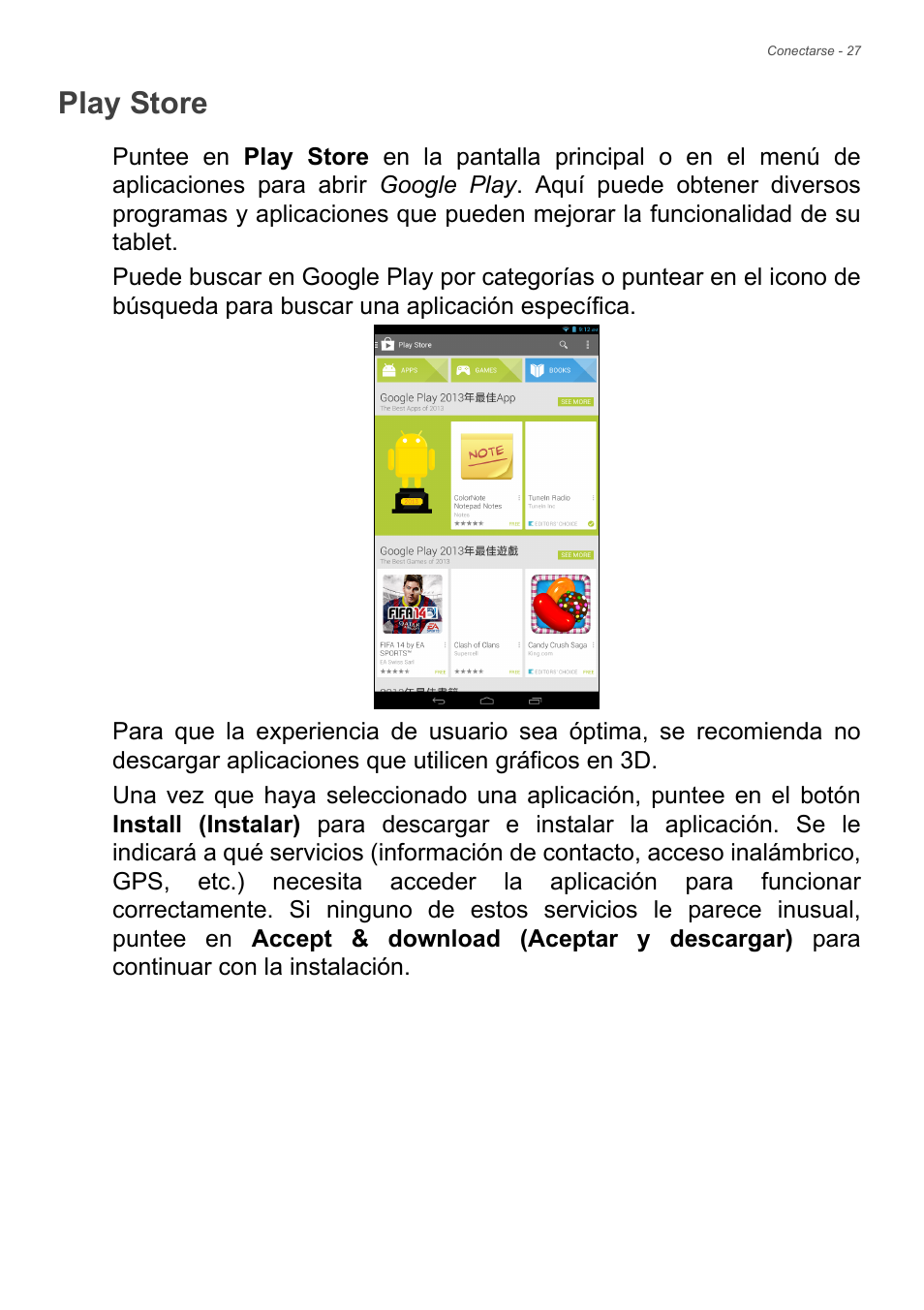 Play store | Acer B1-720 User Manual | Page 27 / 56
