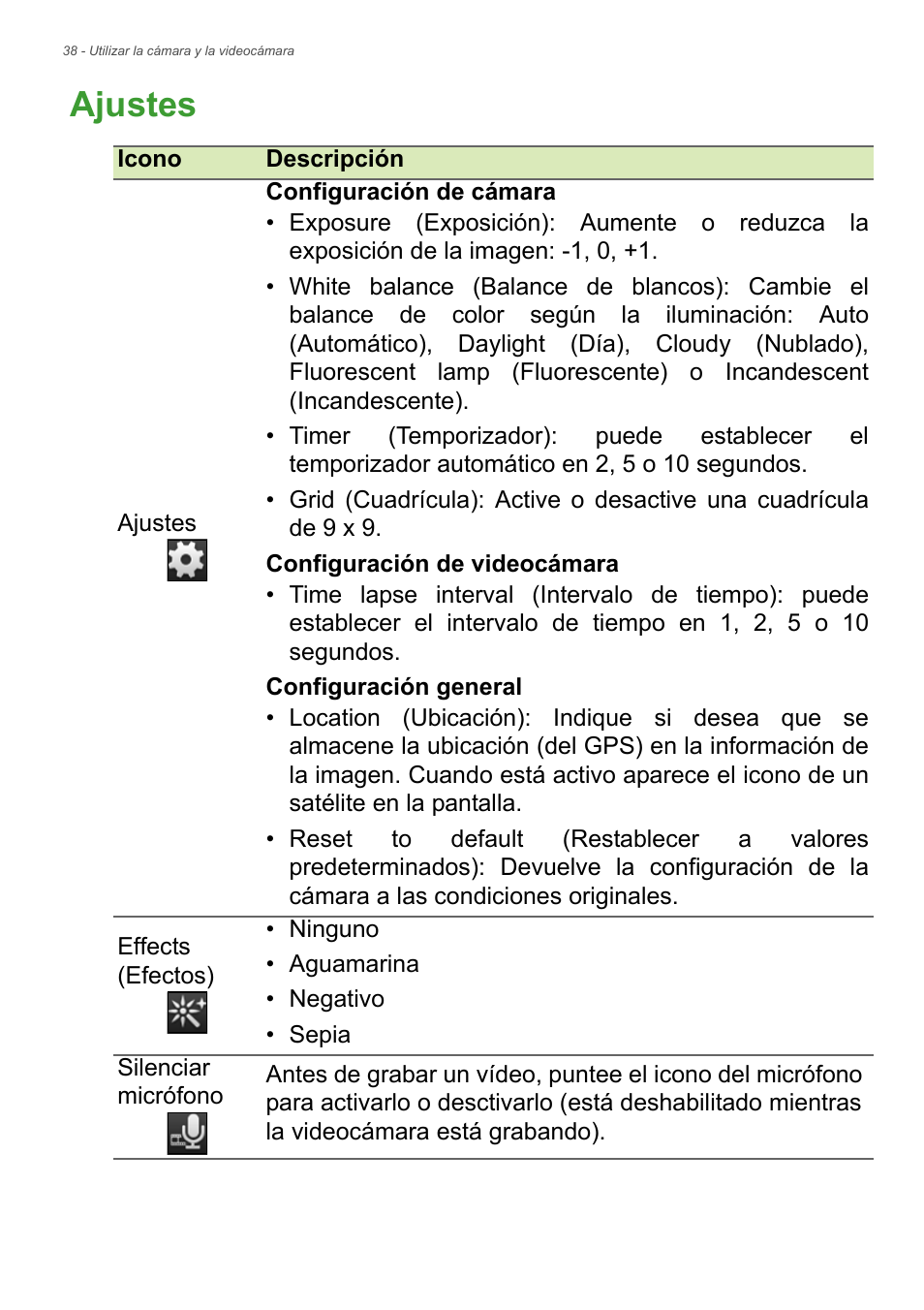 Ajustes | Acer B1-720 User Manual | Page 38 / 56