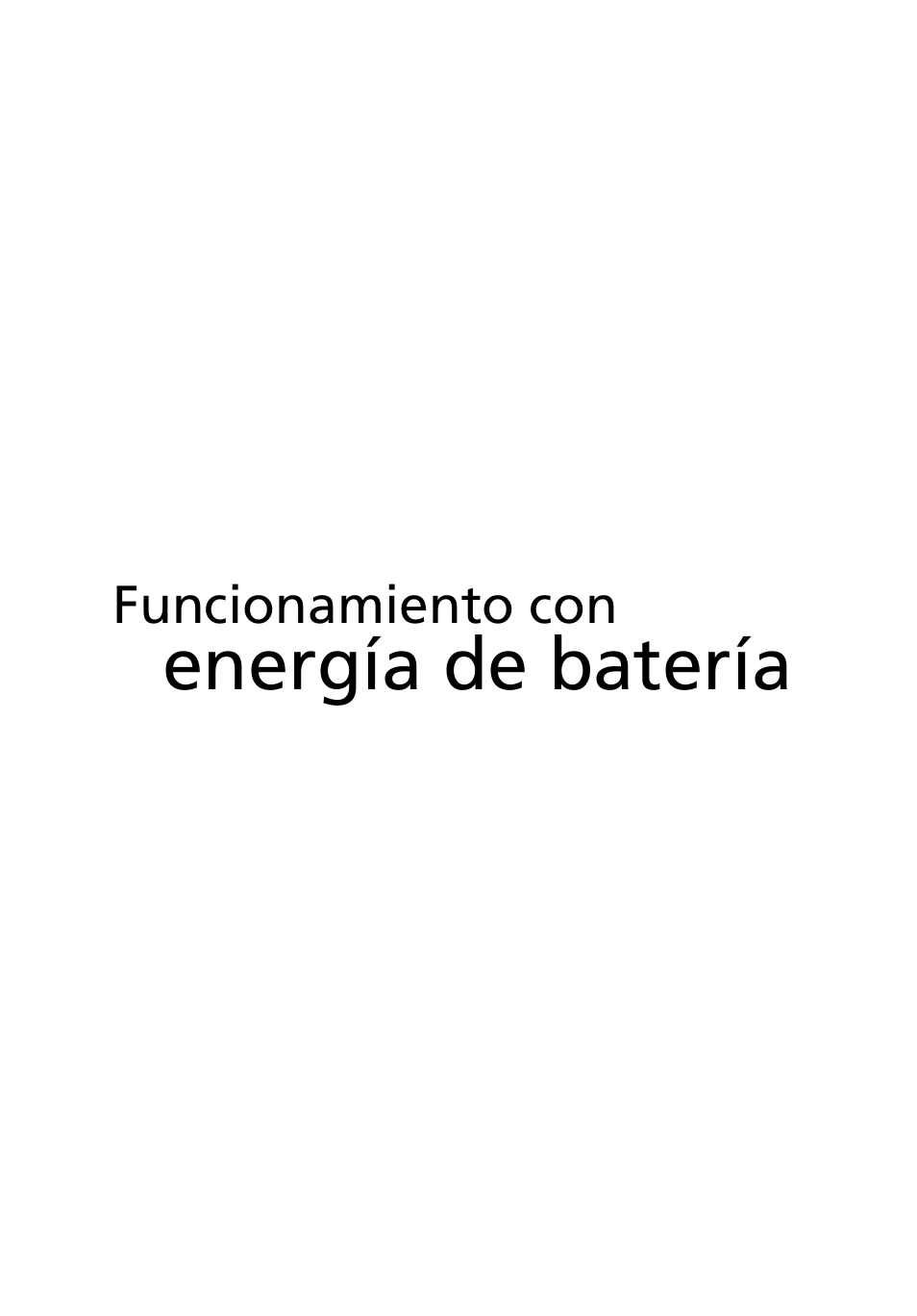 Funcionamiento con energía de batería, Energía de batería | Acer Ferrari 3200 User Manual | Page 41 / 106