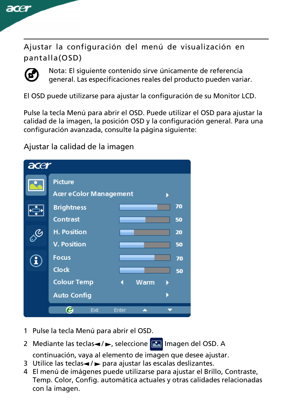 Acer A221HQ User Manual | Page 16 / 23