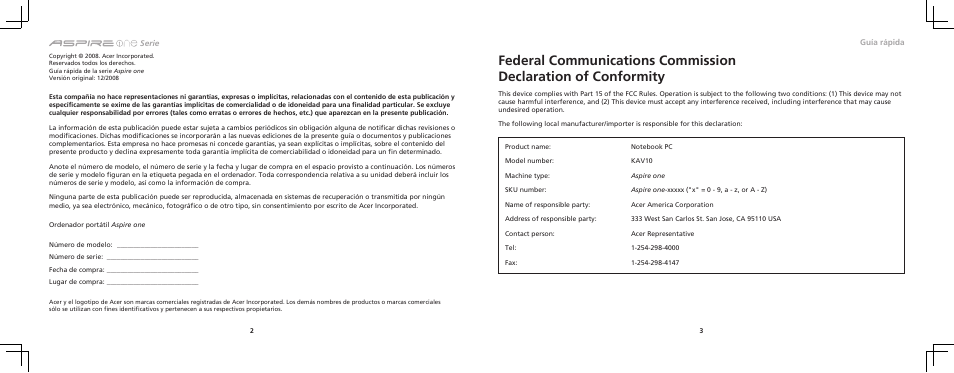 Acer AOD150 User Manual | Page 2 / 7