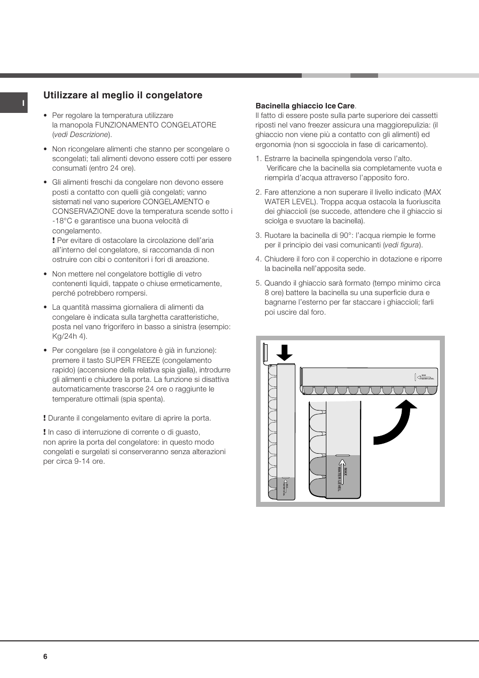 Utilizzare al meglio il congelatore | Ariston MBL 2021 HA User Manual | Page 6 / 52