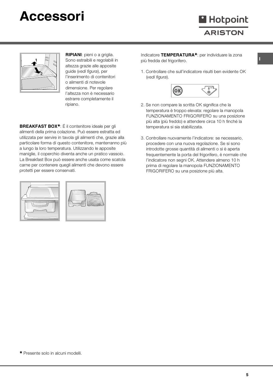 Accessori | Ariston MBT 2012 HA User Manual | Page 5 / 72
