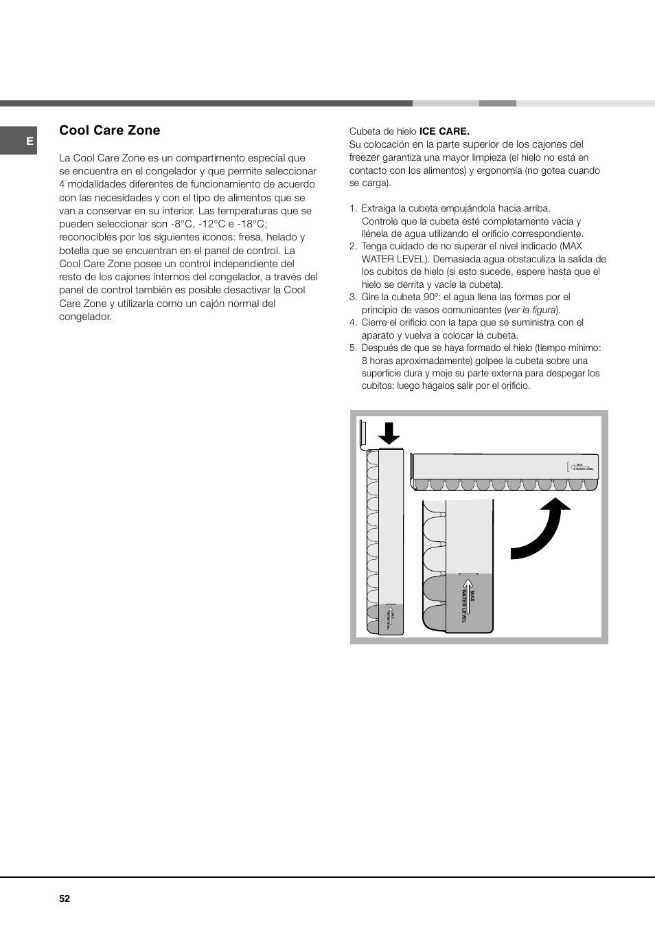 Cool care zone | Ariston MBT 2012 HA User Manual | Page 52 / 72