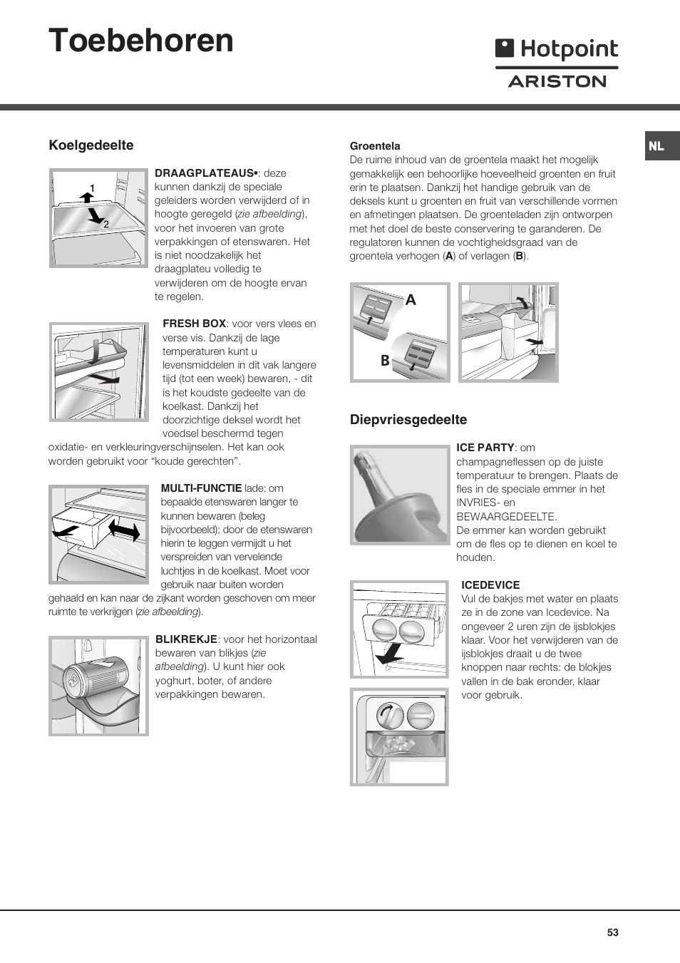 Toebehoren | Ariston MTP 1911 F/HA User Manual | Page 53 / 60