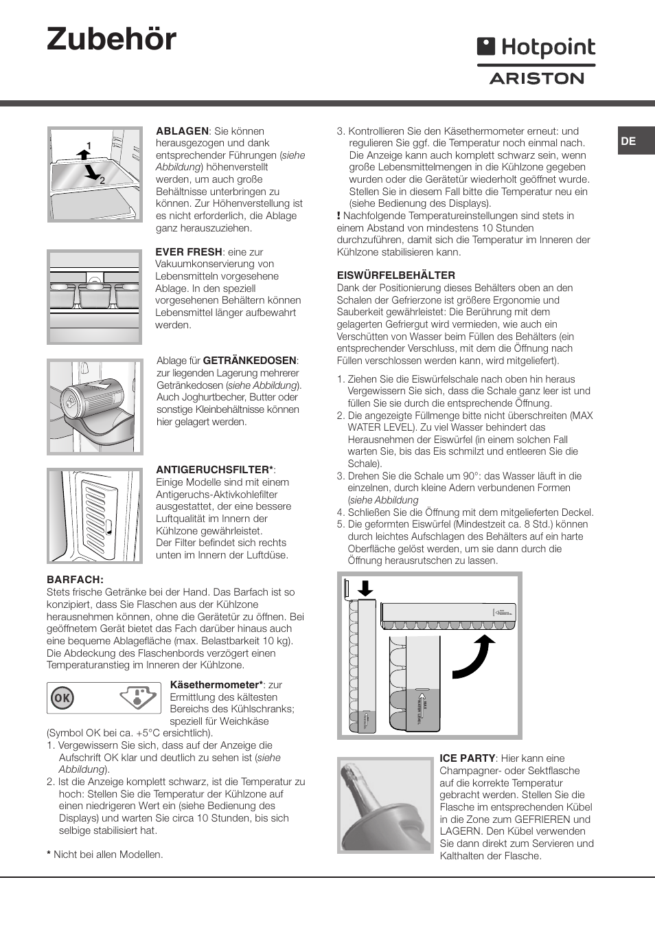 Zubehör | Ariston MBZE 45 NF User Manual | Page 47 / 72