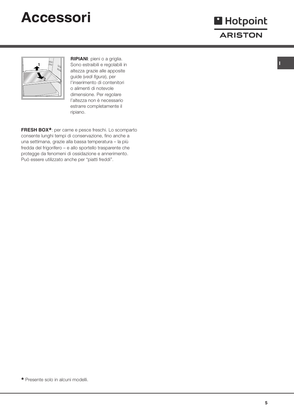 Accessori | Ariston MBT 2022 HA User Manual | Page 5 / 72