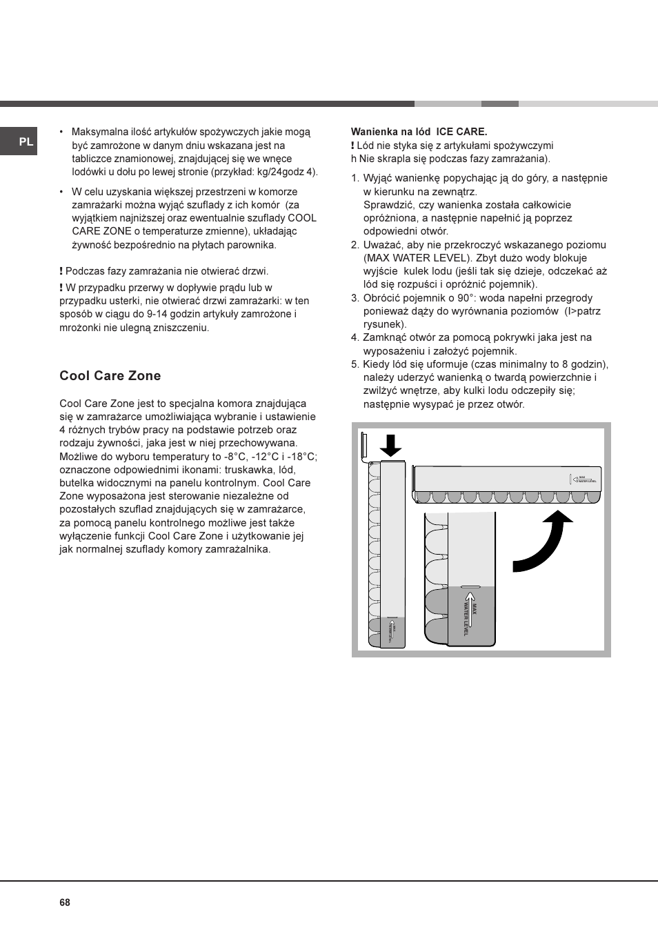 Cool care zone | Ariston MBT 2022 HA User Manual | Page 68 / 72