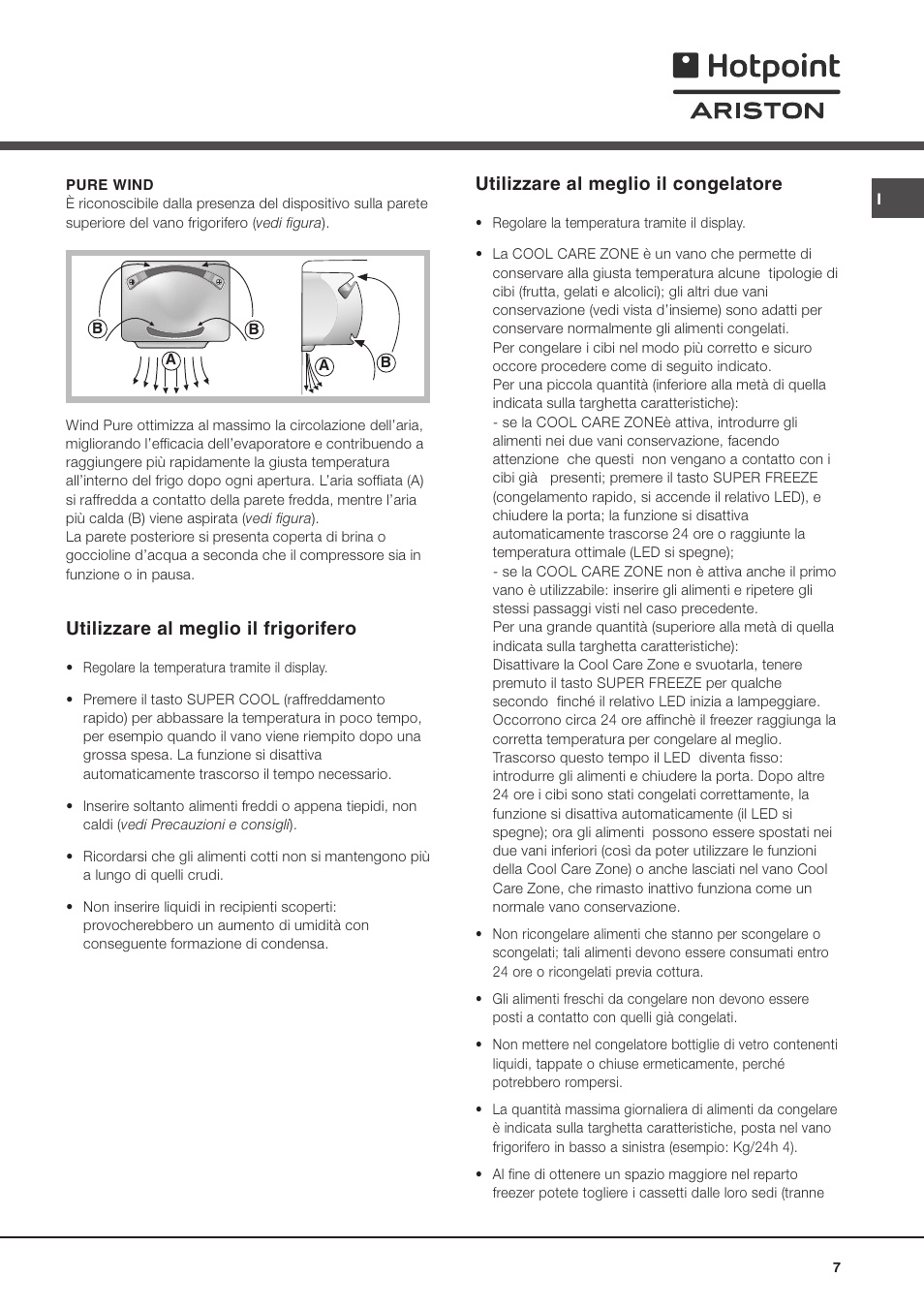 Utilizzare al meglio il frigorifero, Utilizzare al meglio il congelatore | Ariston MBT 2022 HA User Manual | Page 7 / 72