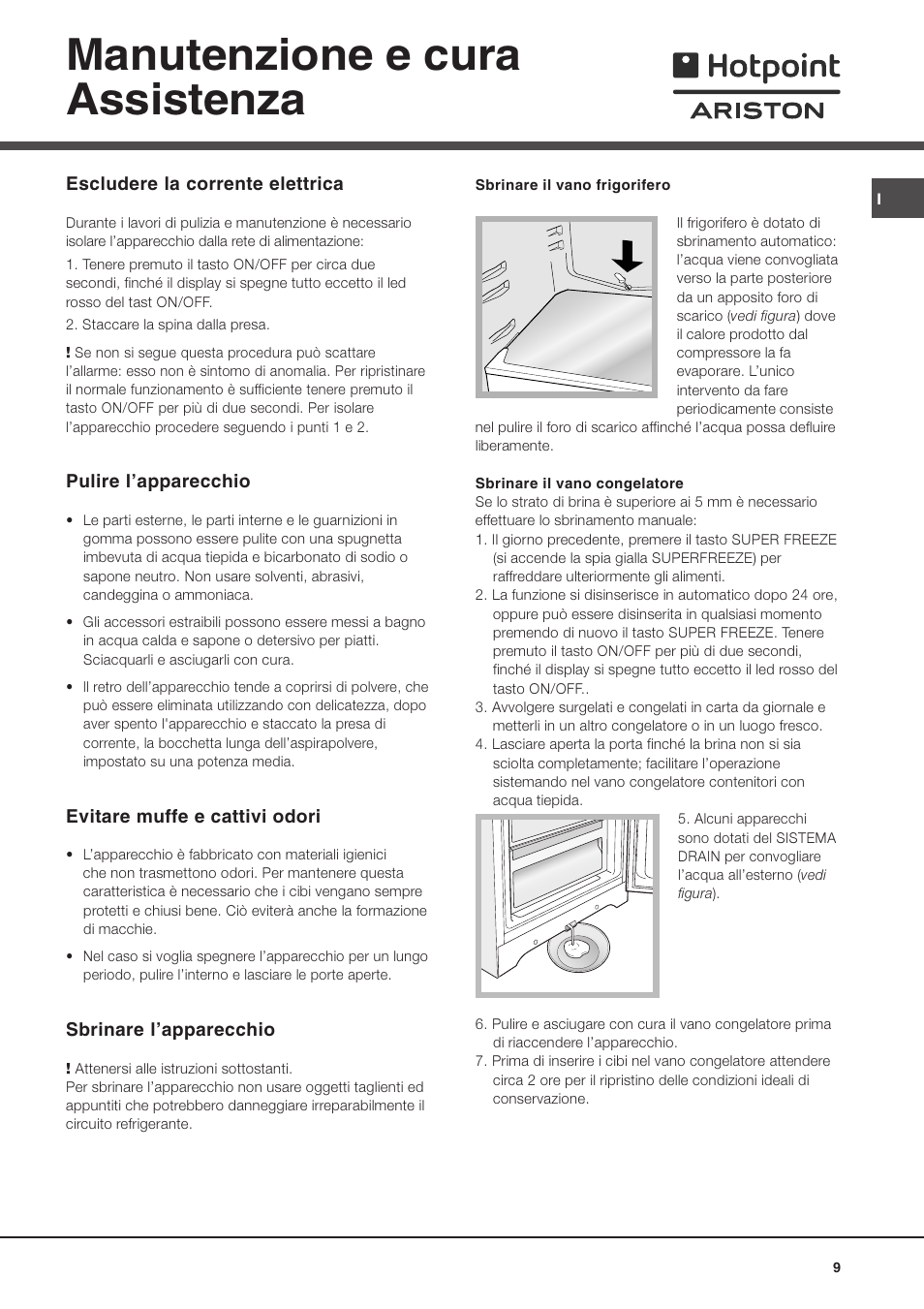 Manutenzione e cura assistenza | Ariston MBT 2022 HA User Manual | Page 9 / 72