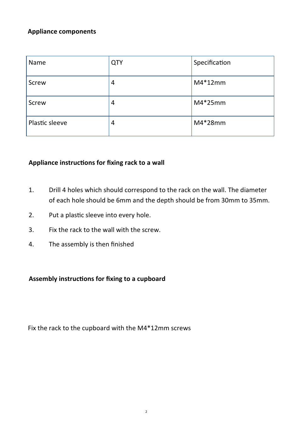 Andrew James AJ000071 4 Tier Spice Rack User Manual | Page 2 / 3