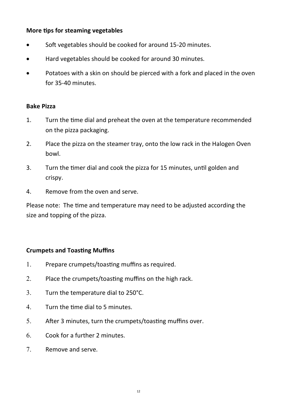 Andrew James AJ000401 Air Fryer for 12 Litre halogen Oven User Manual | Page 12 / 30