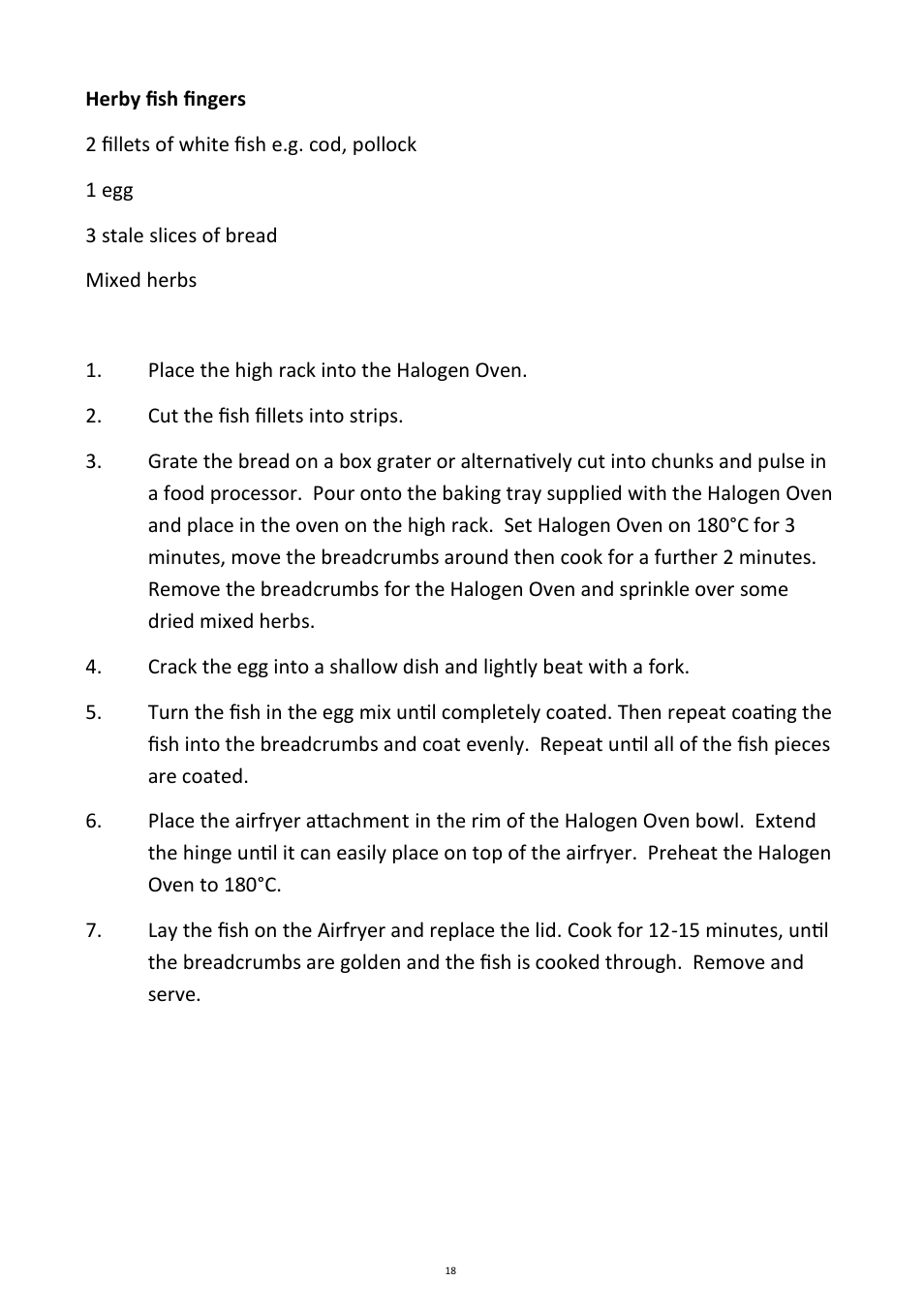 Andrew James AJ000401 Air Fryer for 12 Litre halogen Oven User Manual | Page 18 / 30