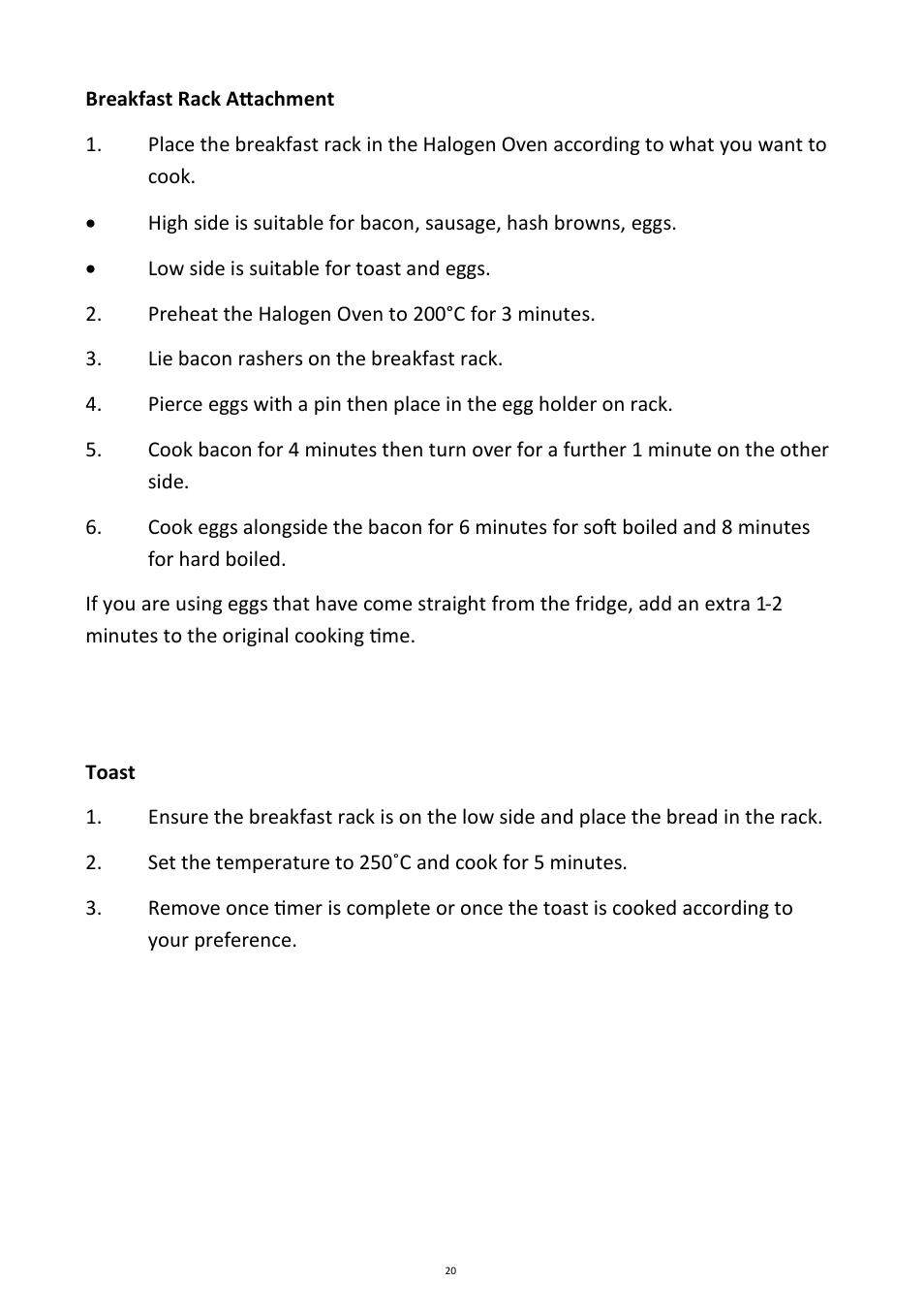 Andrew James AJ000401 Air Fryer for 12 Litre halogen Oven User Manual | Page 20 / 30