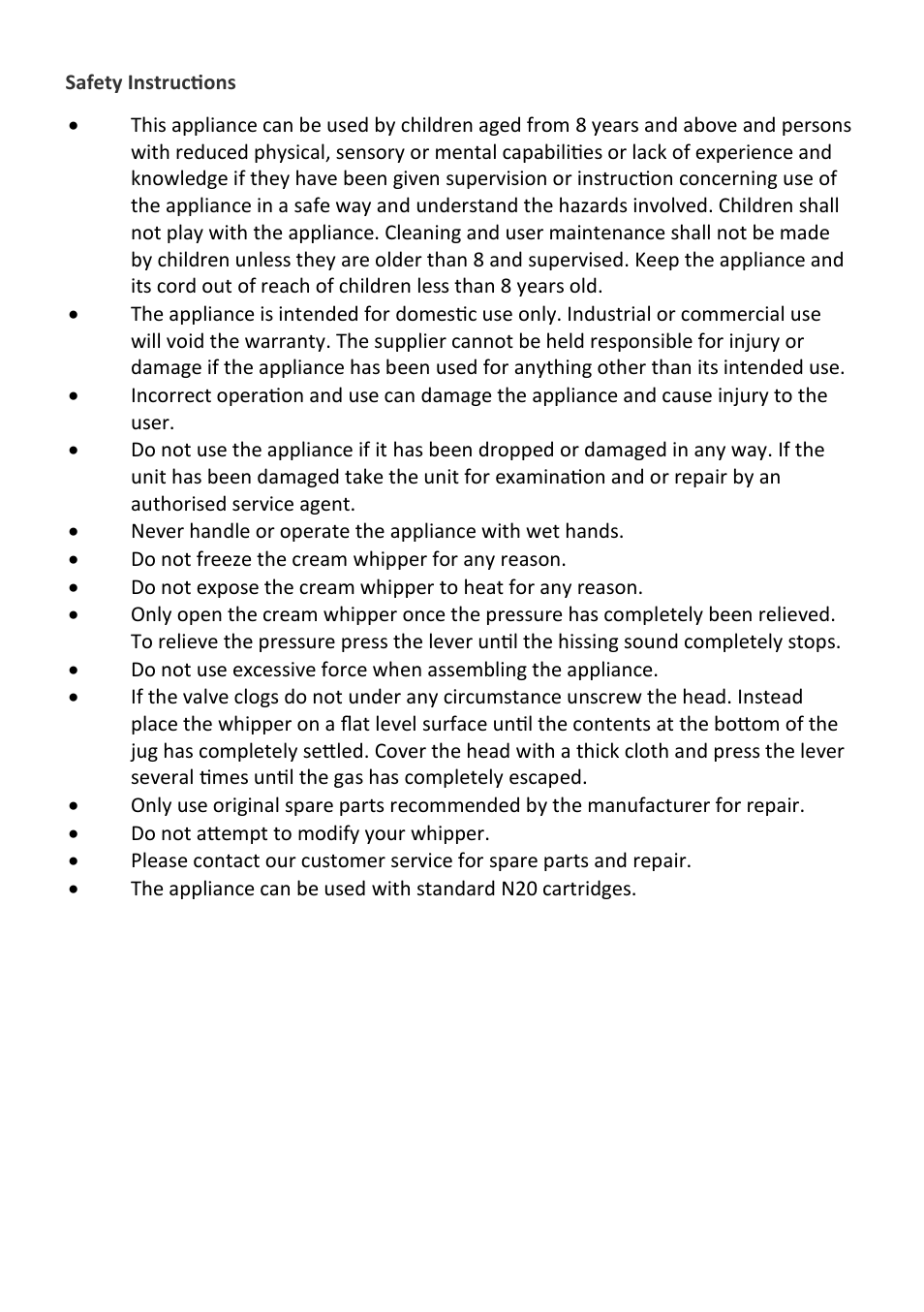Andrew James AJ000567 Cream Whipper User Manual | Page 2 / 5