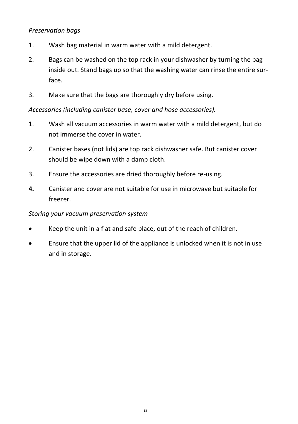 Andrew James AJ000165 Professional Vacuum Food Sealer User Manual | Page 13 / 18