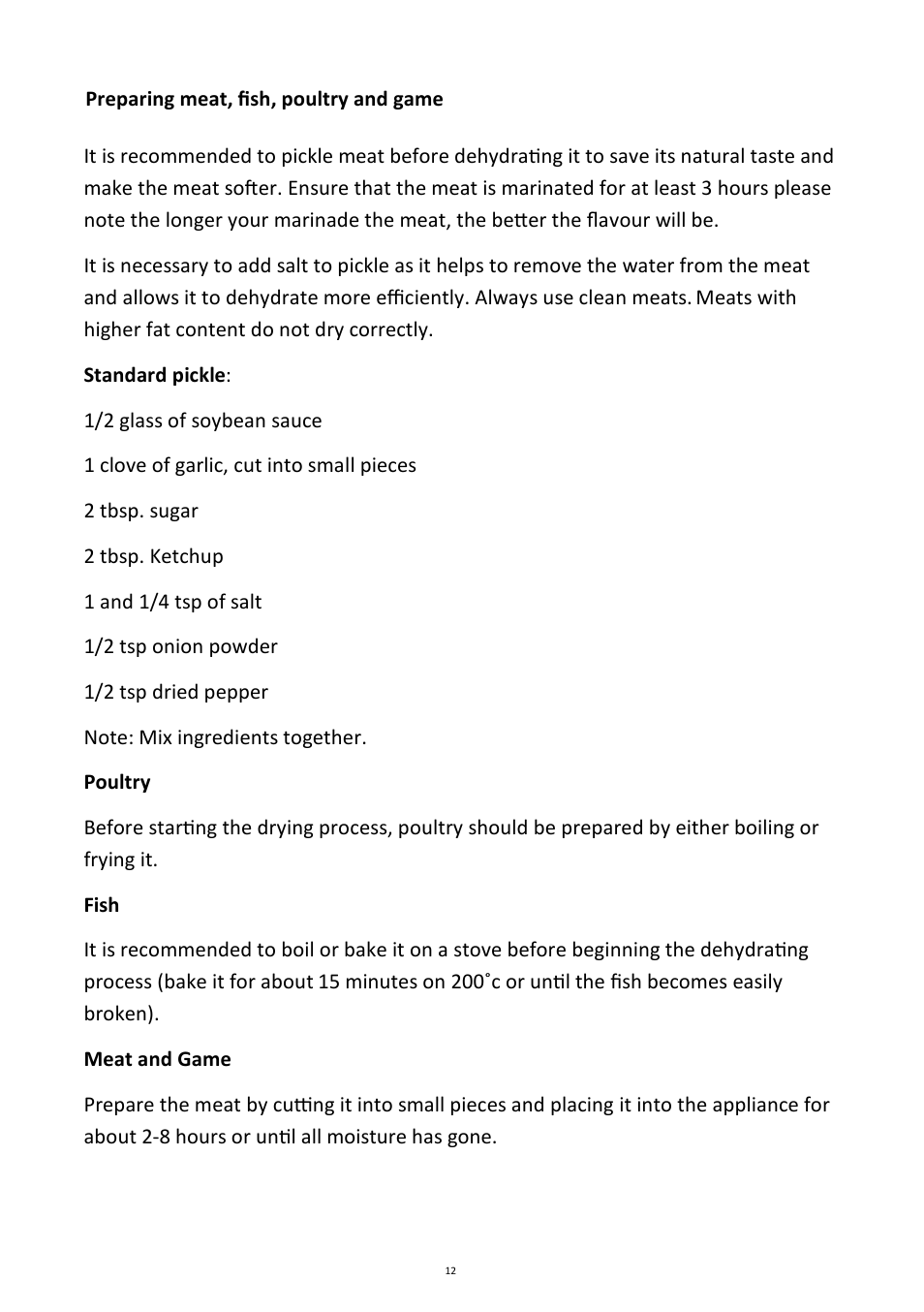 Andrew James AJ000084 Food Dehydrator User Manual | Page 12 / 16