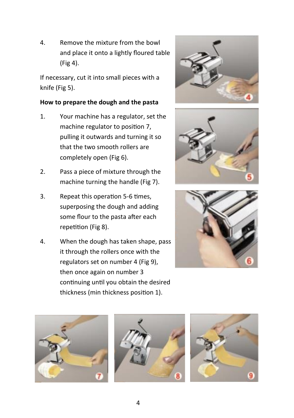 Andrew James AJ000135 Pasta Maker User Manual | Page 4 / 9