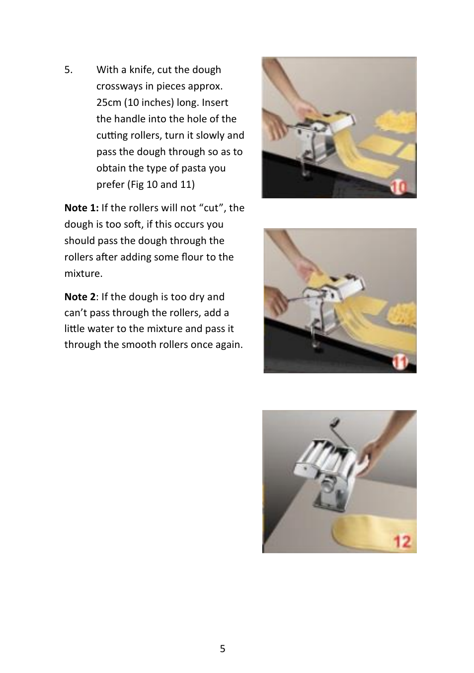 Andrew James AJ000135 Pasta Maker User Manual | Page 5 / 9