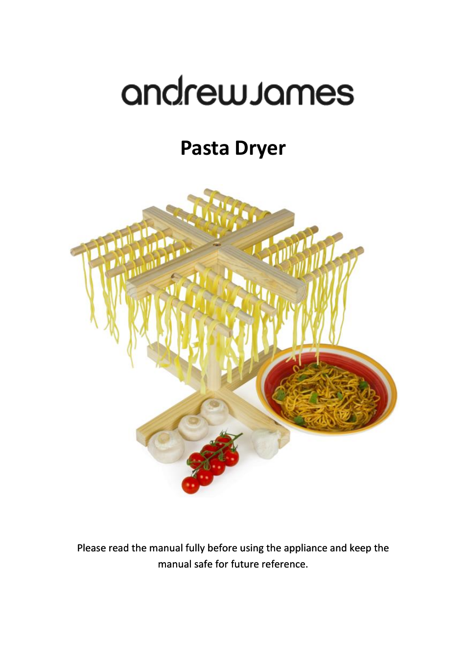 Andrew James AJ000288 Pasta Dryer User Manual | 3 pages