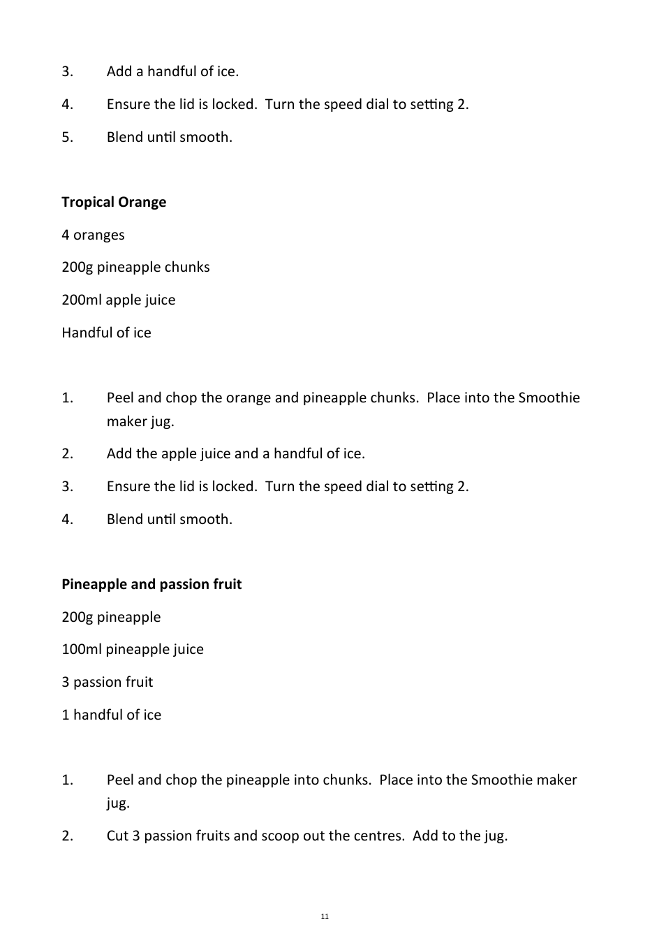 Andrew James AJ000213 Smoothie Maker User Manual | Page 11 / 20